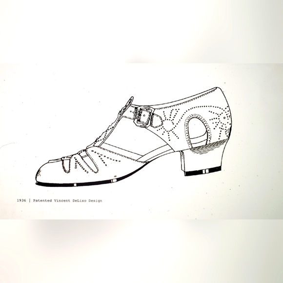 Museum Quality 1930s Patent Leather Owl face Detail pump shoe size 6.5 - Picture 7 of 16